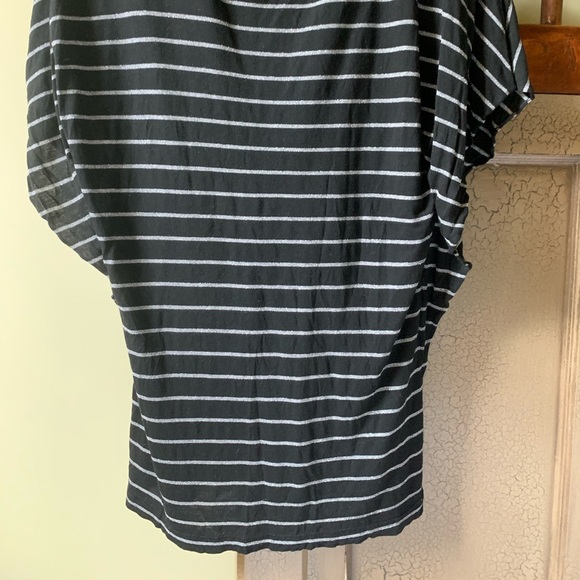 Splendid black tee with silver glitter stripes - Picture 4 of 5